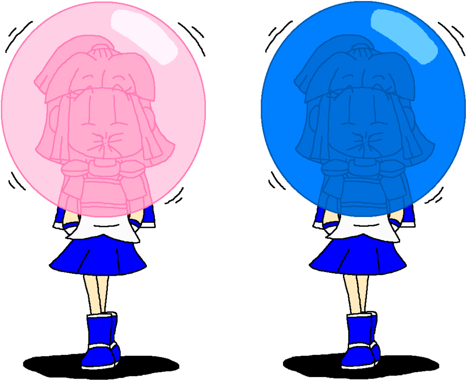 Arle Bubble Gum Pink And Blue By Pokegirlrules - Bubble Gum (1024x777)