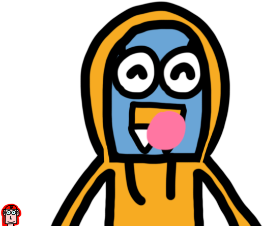 Hipsly Blowing A Bubble By Dexter243 - Cartoon (614x556)