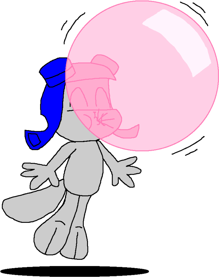 Floating Bubble Gum Rocky By Pokegirlrules - Cartoon (824x969)