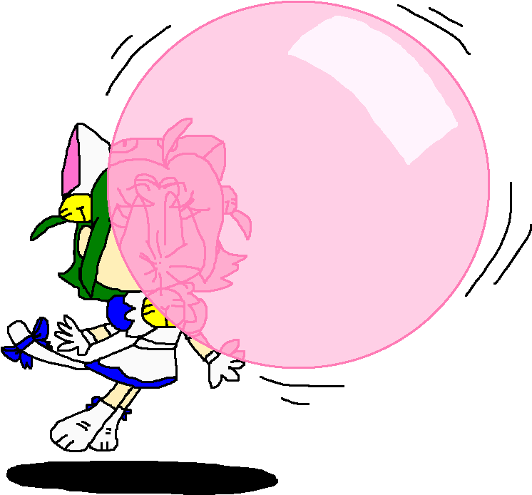 Digiko Floating Bubble Gum By Pokegirlrules - Illustration (767x748)