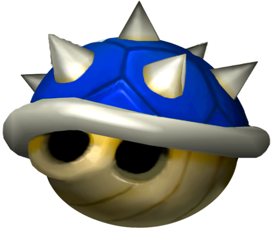 N64 Spiny Shell - Blue Shell (564x471)