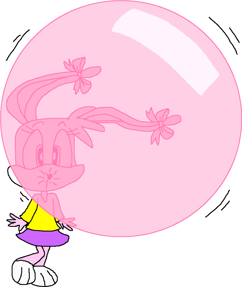 Pokegirlrules 4 1 Babs Bunny's Massive Bubble Gum By - Babs Bunny (933x1013)