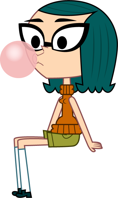 Mina Blowing A Bubble - Grojband Mina (411x687)