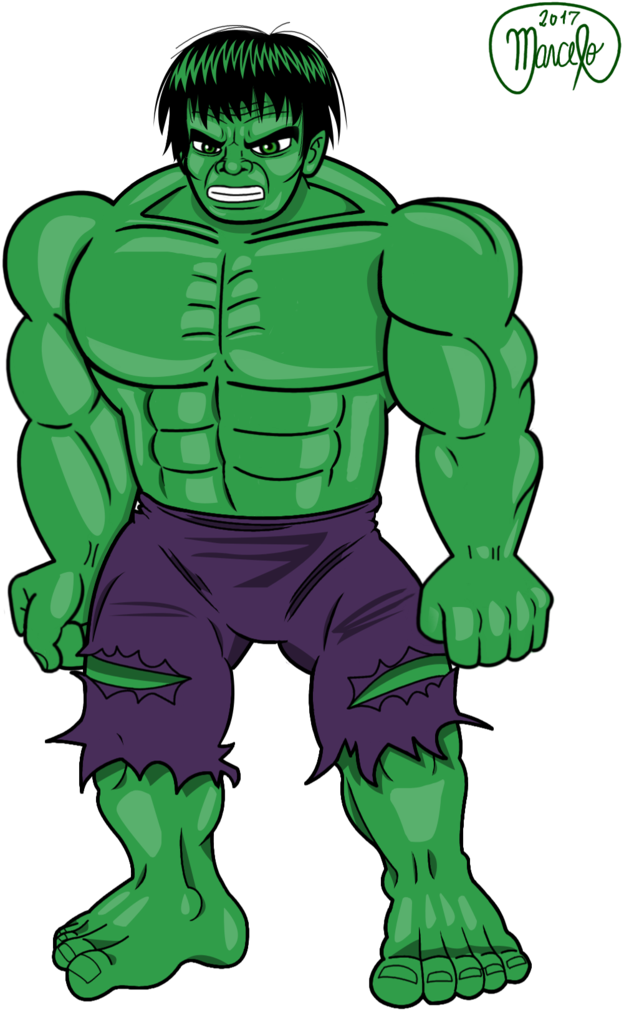 Hulk Vector By Marcelopaiva - Mamelucos Con Super Heroes (753x1060)