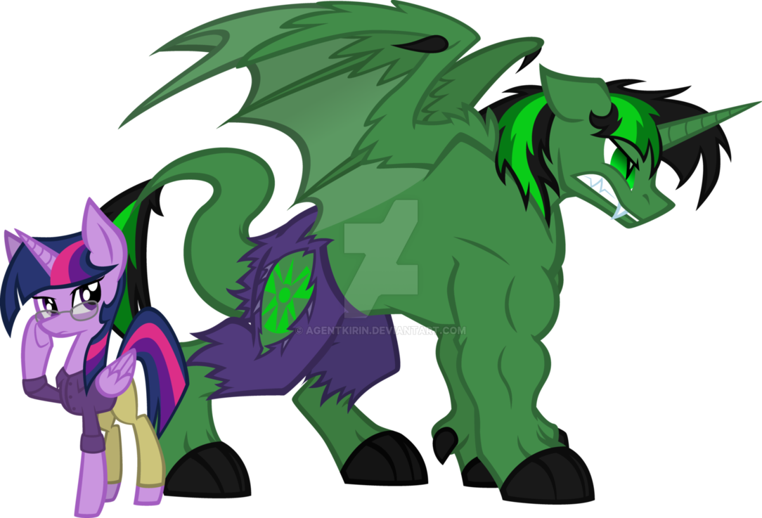 Twilight Sparkle Hulk Dragon By Agentkirin - Hulk My Little Pony (1084x737)