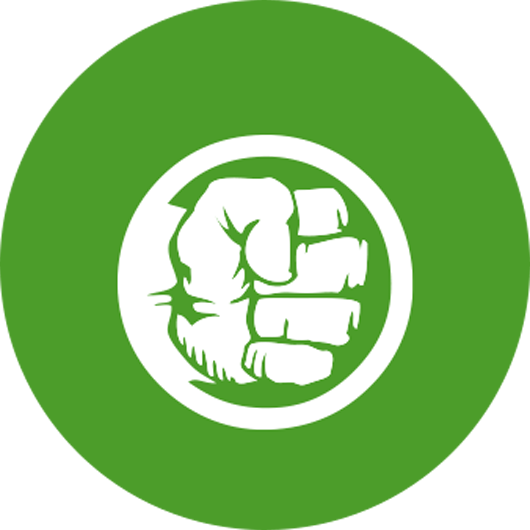 Hulk - Style A - Hulk - Style B - Incredible Hulk Fist Logo (530x530)