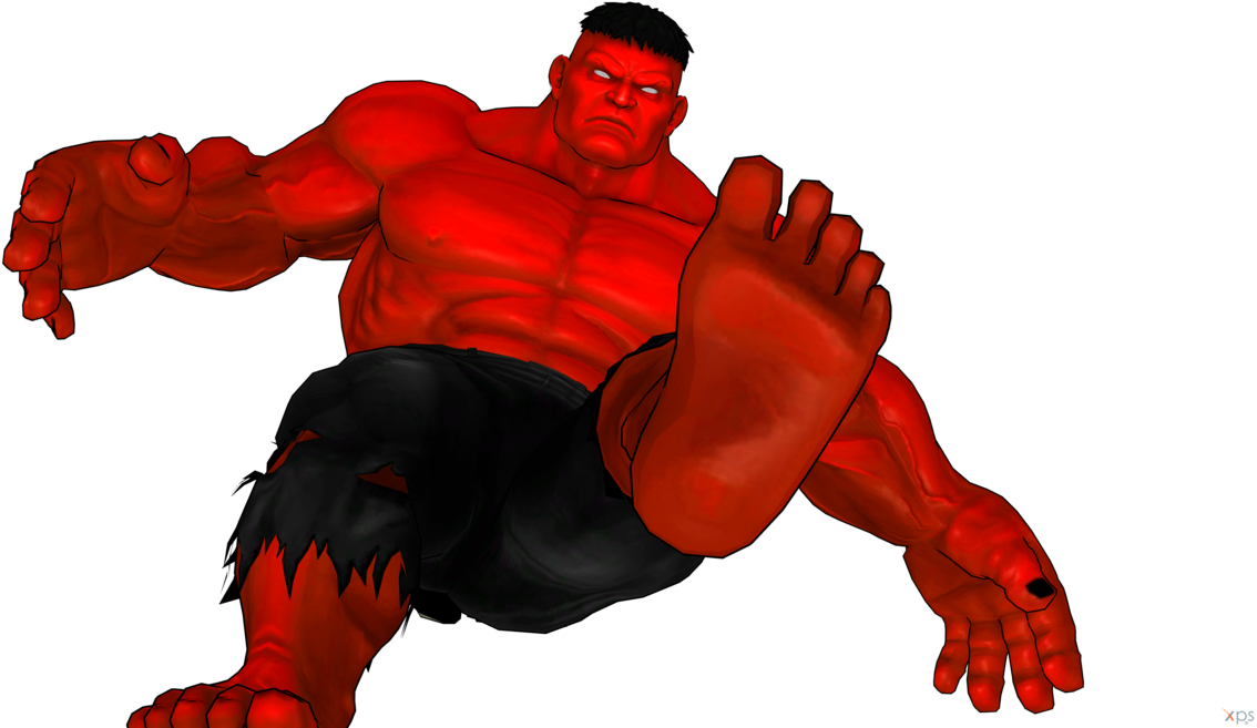 Red Hulk Stomp By Krikkadog139-d7a7fme - Red Hulk Xnalara (1206x662)