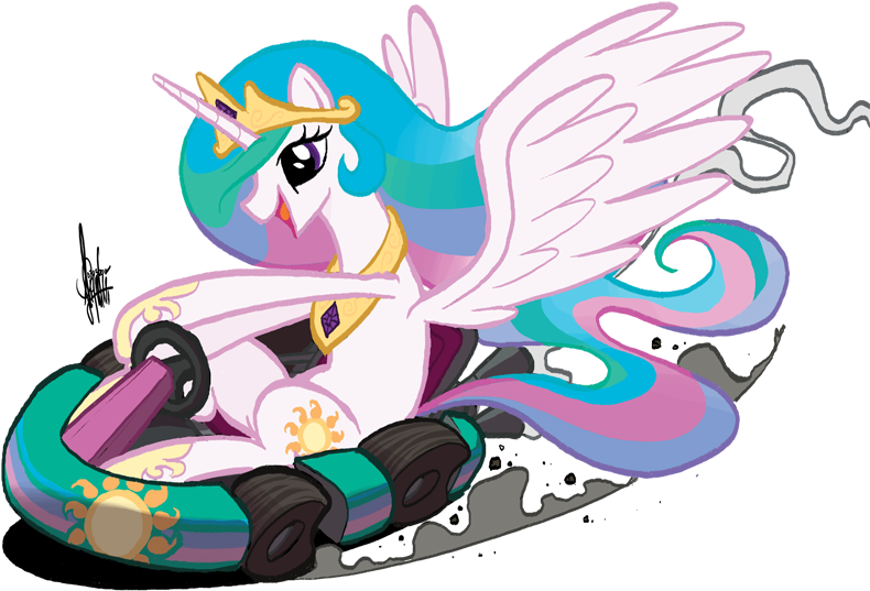 Theartrix, Cute, Cutelestia, Go Kart, Go-kart, Happy, - Princess Celestia (800x560)