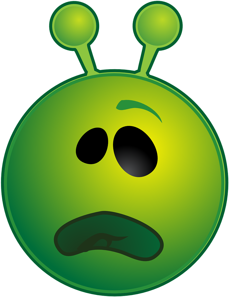 Alien Green Unhappy Shocked Sad Transparent Image - Cafepress ! Iphone 7 Plus Tough Case (1028x1280)