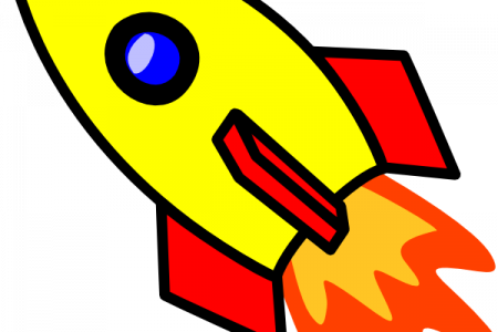 Alien Spaceship Clipart - Rocket Clip Art (450x300)