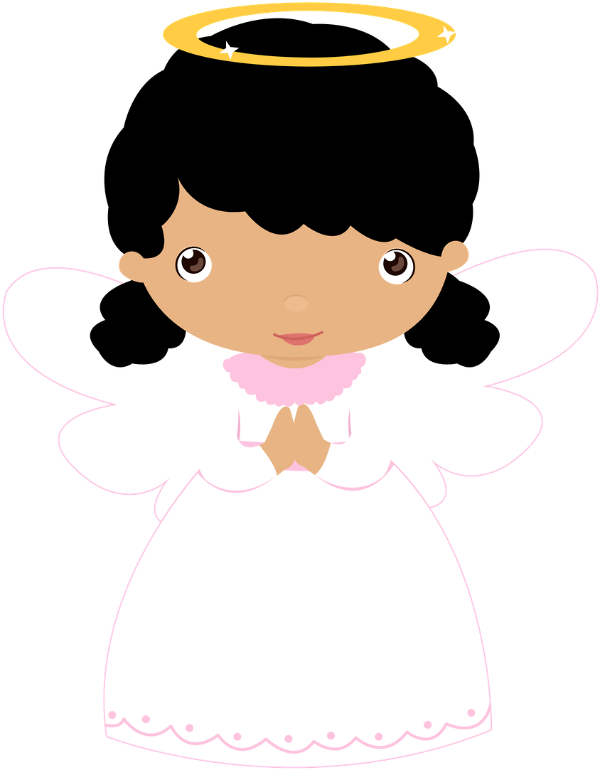 Little Angels - Anjinha Negra Png (900x1175)