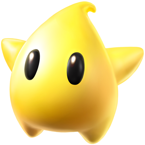 Official Artwork Of A Yellow Luma From Super Mario - Super Mario Galaxy Star (500x499)