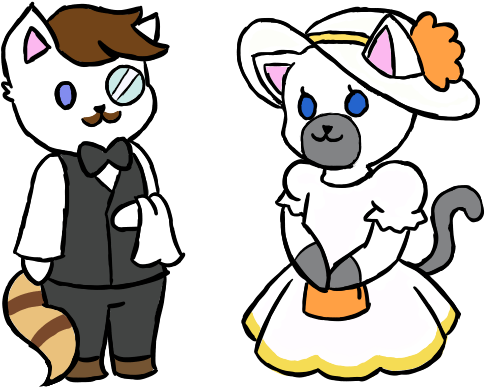 Sapphire And Jeeves So Far These Are My Two New Faves - Cartoon (600x500)