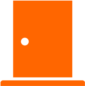 A Orange Steel Door Icon - Illustration (350x350)