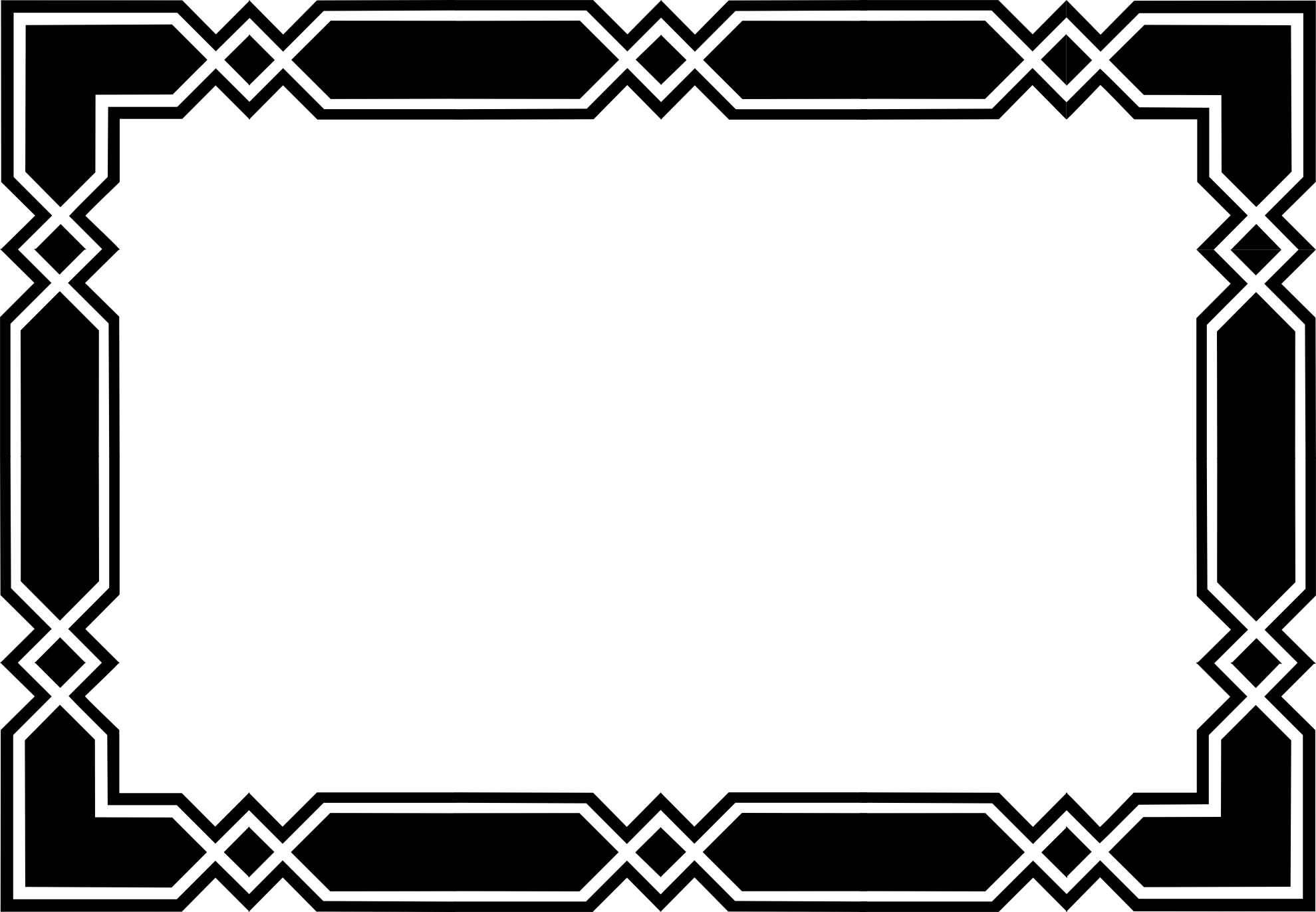 Frame Border Black And White - Black Border Transparent Background (1979x1371)