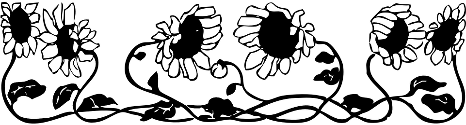 Free Vector Graphic - Sunflower Border Clip Art (960x480)