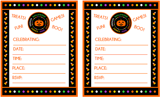 Free Printable Halloween Party Invitations Theruntime, - Halloween Party Invitations Free Printable (560x396)