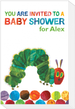 Hungry Caterpillar Baby Shower Invitations Off The - Very Hungry Caterpillar Flower (350x350)