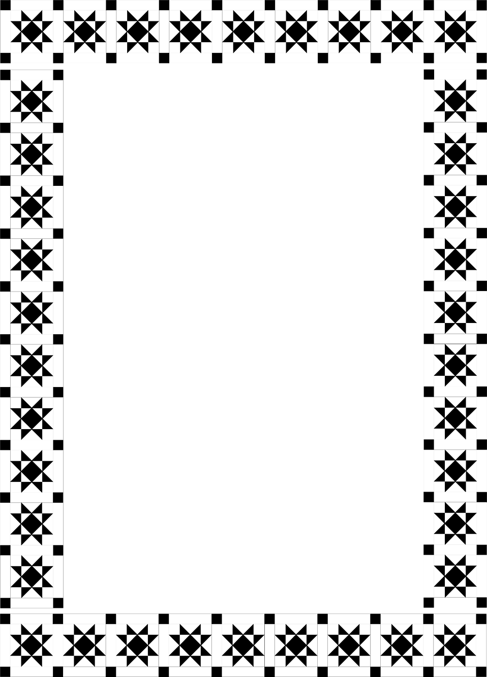 Black And White Fancy Borders Clipart - Fancy Border Black And White (958x1333)