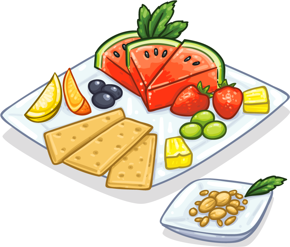 Wallabee Wellness Retreat - Healthy Snack Clipart (1024x1024)
