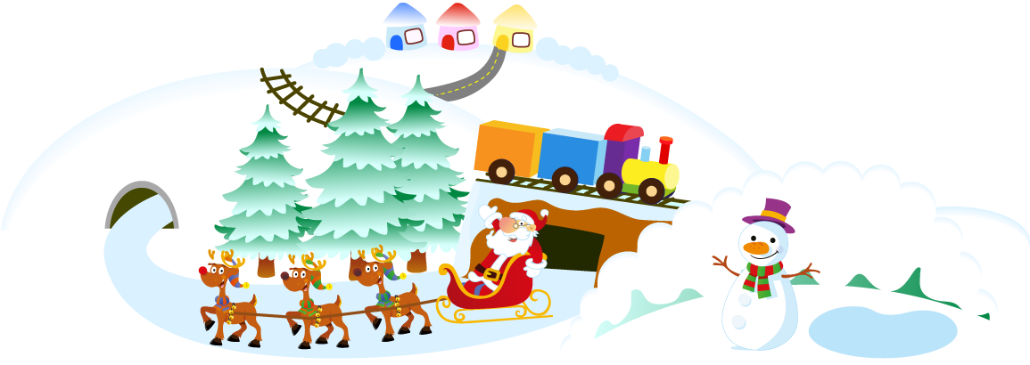 Oh What Fun It Is To Ride In A One-horse Open Sleigh - Cartoon (1165x413)