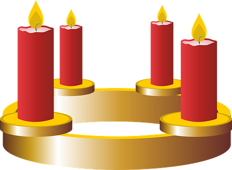 Fourth Advent, Advent, Advent Wreath - Advent Wreath (463x340)