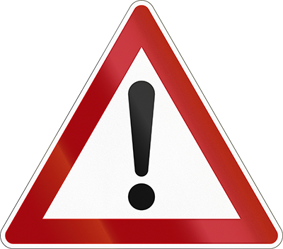The - Warning Sign With Exclamation Mark (400x352)