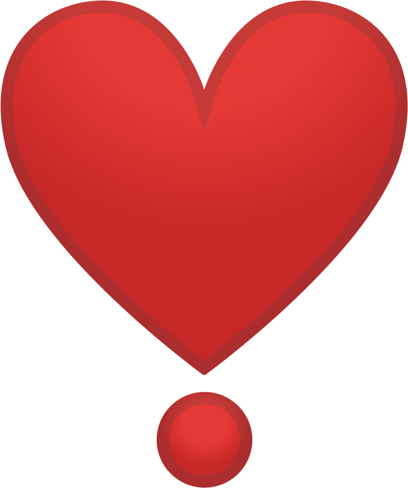 12154 Heavy Heart Exclamation Icon - Google Points (1024x1024)
