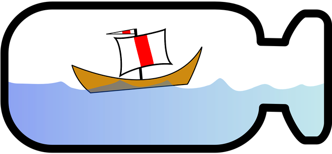 Ship In A Bottle, Sailboat, Bottle, Jar - Barcos En Botellas Dibujos (680x340)