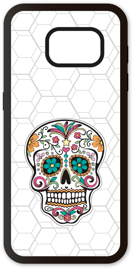 Funda Móvil Samsung Galaxy S7 Catrina Calavera 3d - Eco Friendly Music Symbol Sugar Skull Polyester Fabric (1100x1100)