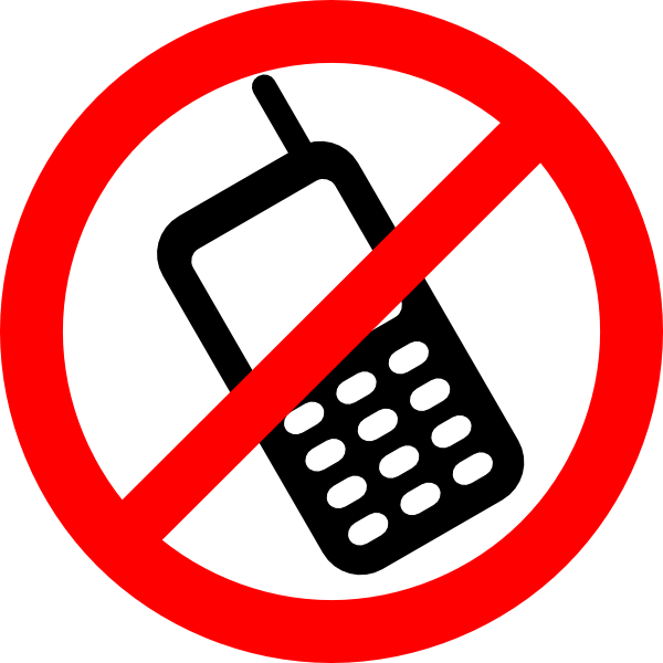Nophone Clip Art At Clker - Do Not Use Phone (600x600)