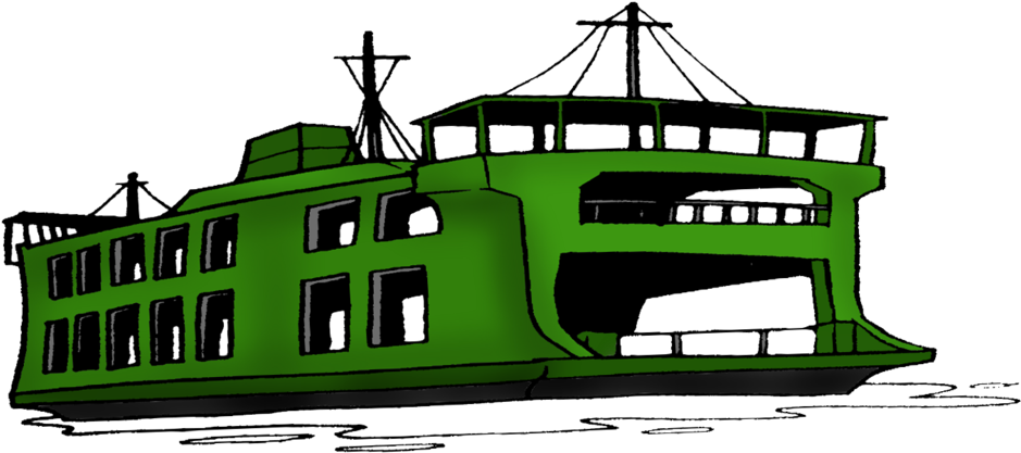 Penang Ferry Art By Itsuka-shin - Clip Art (1024x780)