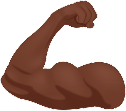 Strong Arm Emoji Sticker Get Your Favorite Emoji Stickers - Arm Emoji Png (450x427)