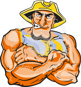 Strong Sea Captain With Crossed Arms - Flamingo (336x361)