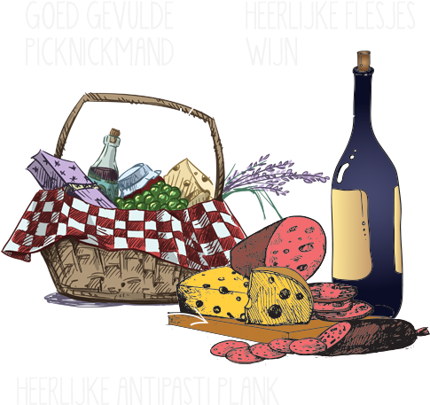 Picknick At The Park - Picnic Blanket Drawings (500x500)