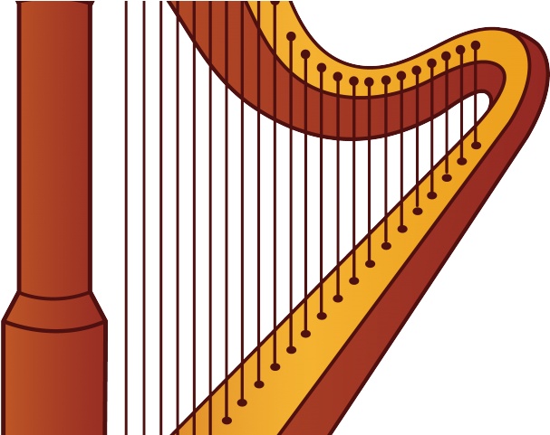 Musical Instruments Cliparts - Welsh Harp Clip Art (640x480)