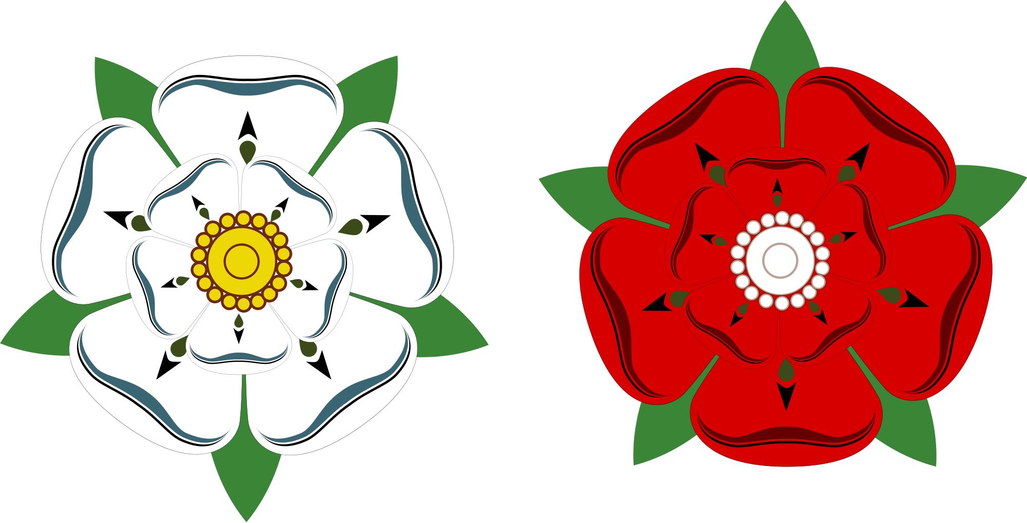 The White Rose Of And The Red Rose Of - War Of The Roses York (2000x1019)