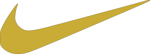 Nike Swoosh Clipart Free - Nike Check Mark Gold (600x217)