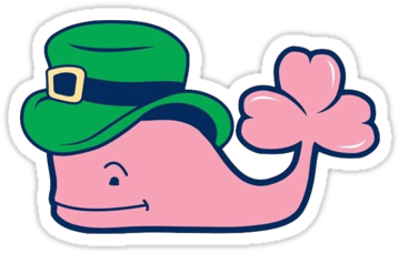 Whale Clipart Vineyard - Vineyard Vines Whale Sticker (375x360)