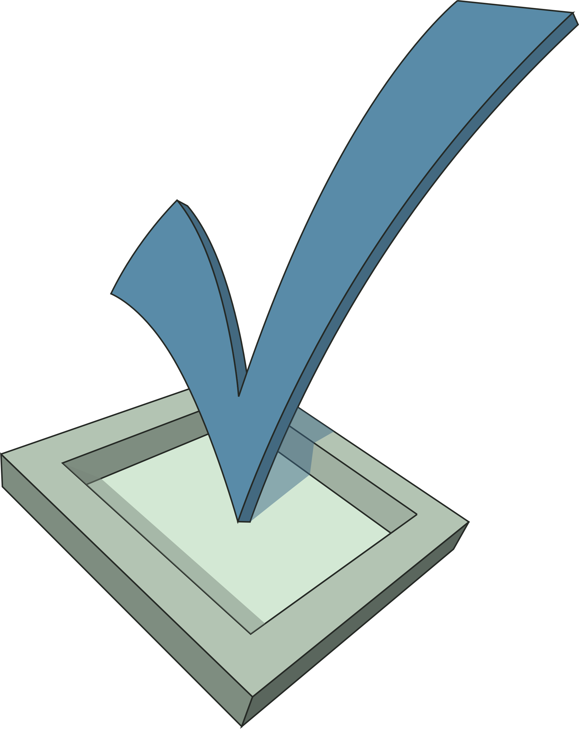 Checkbox Clipart Boite A Coche Check - Checkmark Box Clipart (1882x2369)