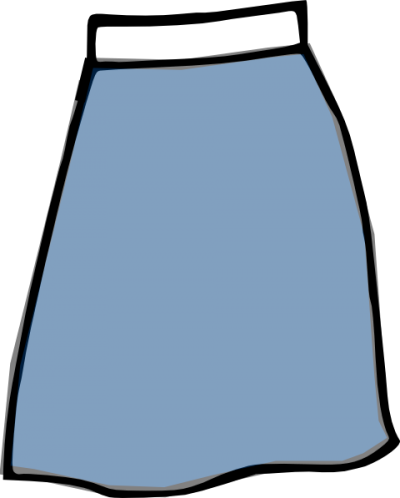 Blue Skirt Clip Art At Clker Com Vector Clip Art Online - Blue Skirt Clipart (400x498)