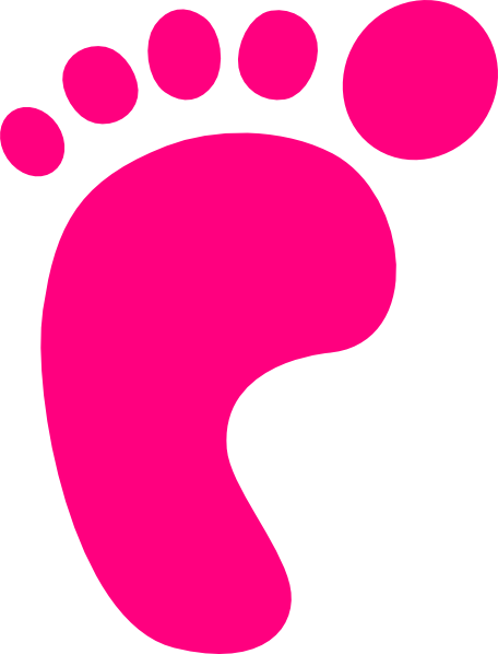 Pink Foot Clipart (456x598)