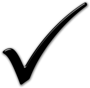 Black Check Mark Transparent Background