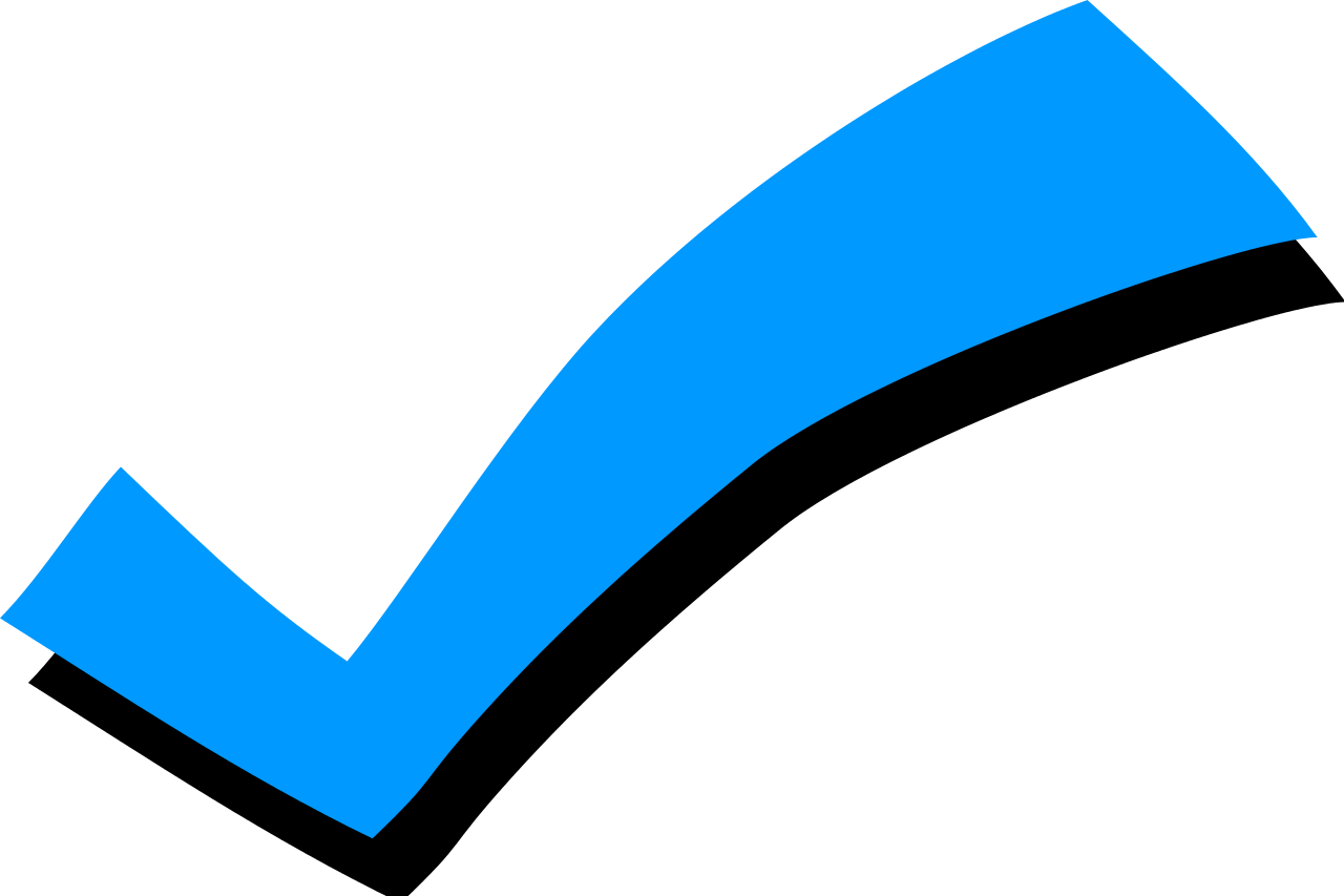 Blue Check Mark - Check Mark Png Blue (1280x853)