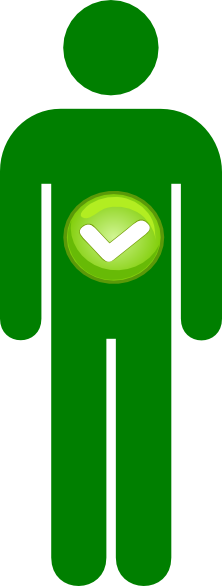 Single Clipart Single Person - Person Icon Green (222x586)