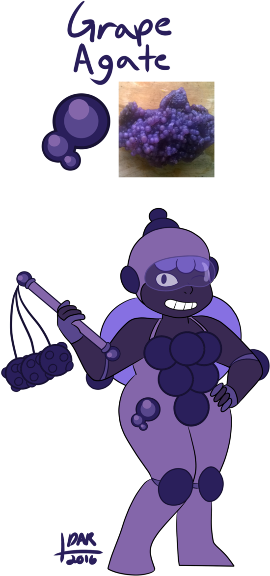Grape Agate By Pinkcappanda - Steven Universe Grape Agate (662x1205)