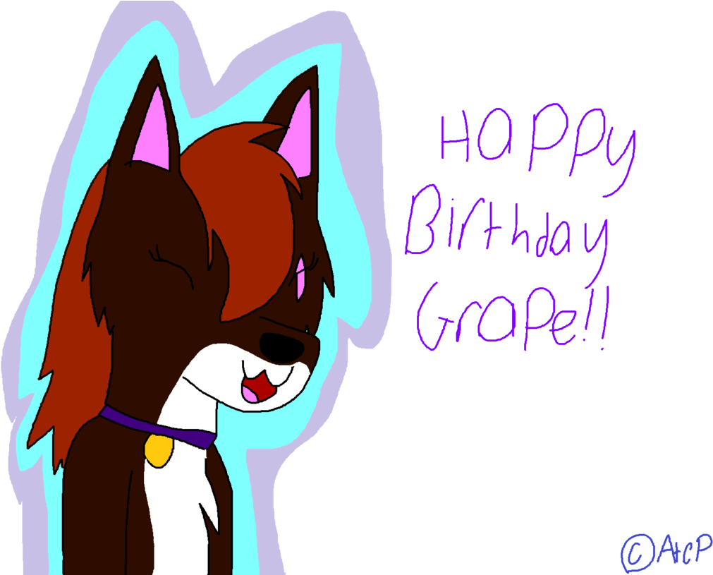 Happy Birthday Grape By Angelthecyborgpanda Happy Birthday - Cartoon (1024x814)