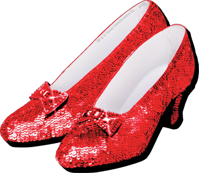 Ruby Slippers - Wizard Of Oz Red Slippers (400x348)