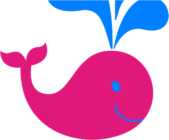 Pink Whales Cliparts - Clip Art Blue Objects (640x480)
