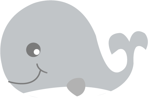 Whale Black And White Clipart For Kids - Whalecoin (500x350)